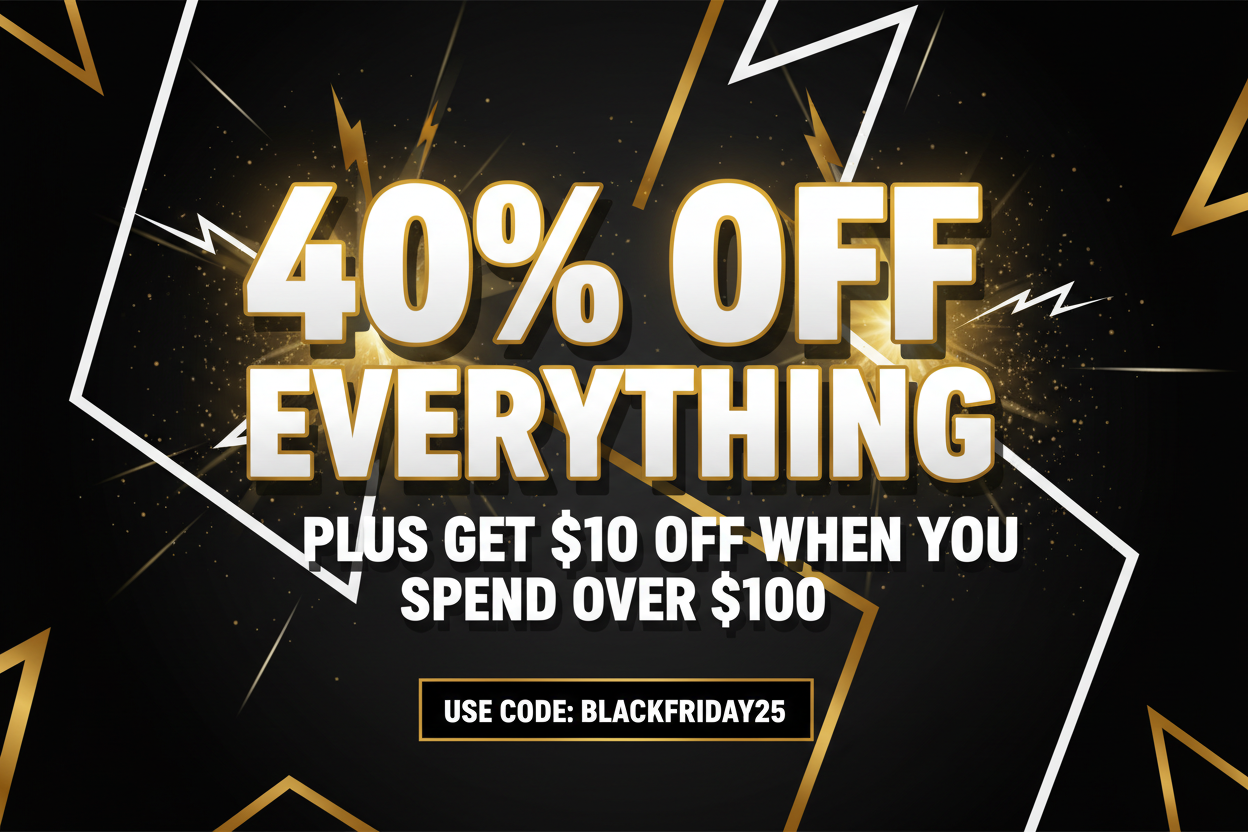 CREATE ME 40 OFF EVERYTHING FOR BLACKFRIDAY AND GET 10 OFF WHEN SPEND OVER THAN 100 CODE IS BLACKFRIDAY25